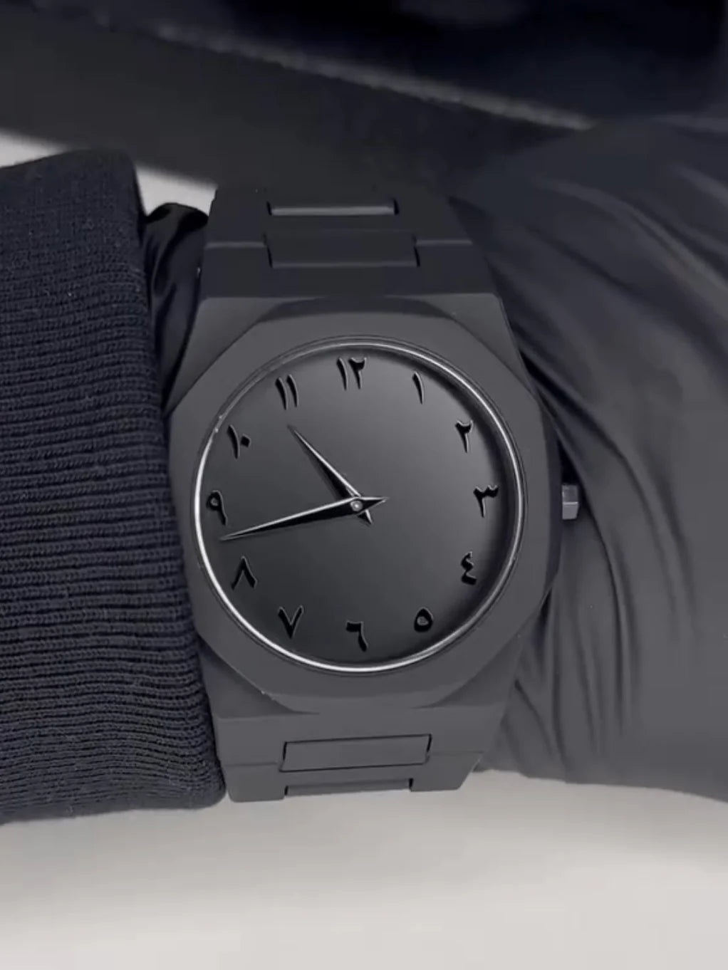Arabic Dial Black Aura Watch