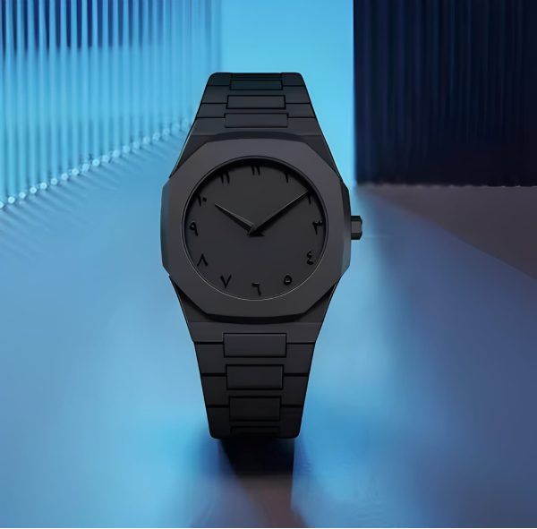 Arabic Dial Black Aura Watch