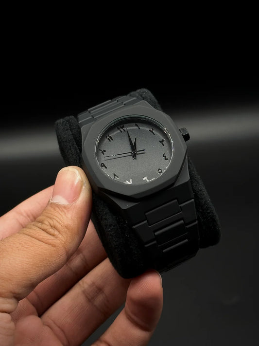 Arabic Dial Black Aura Watch
